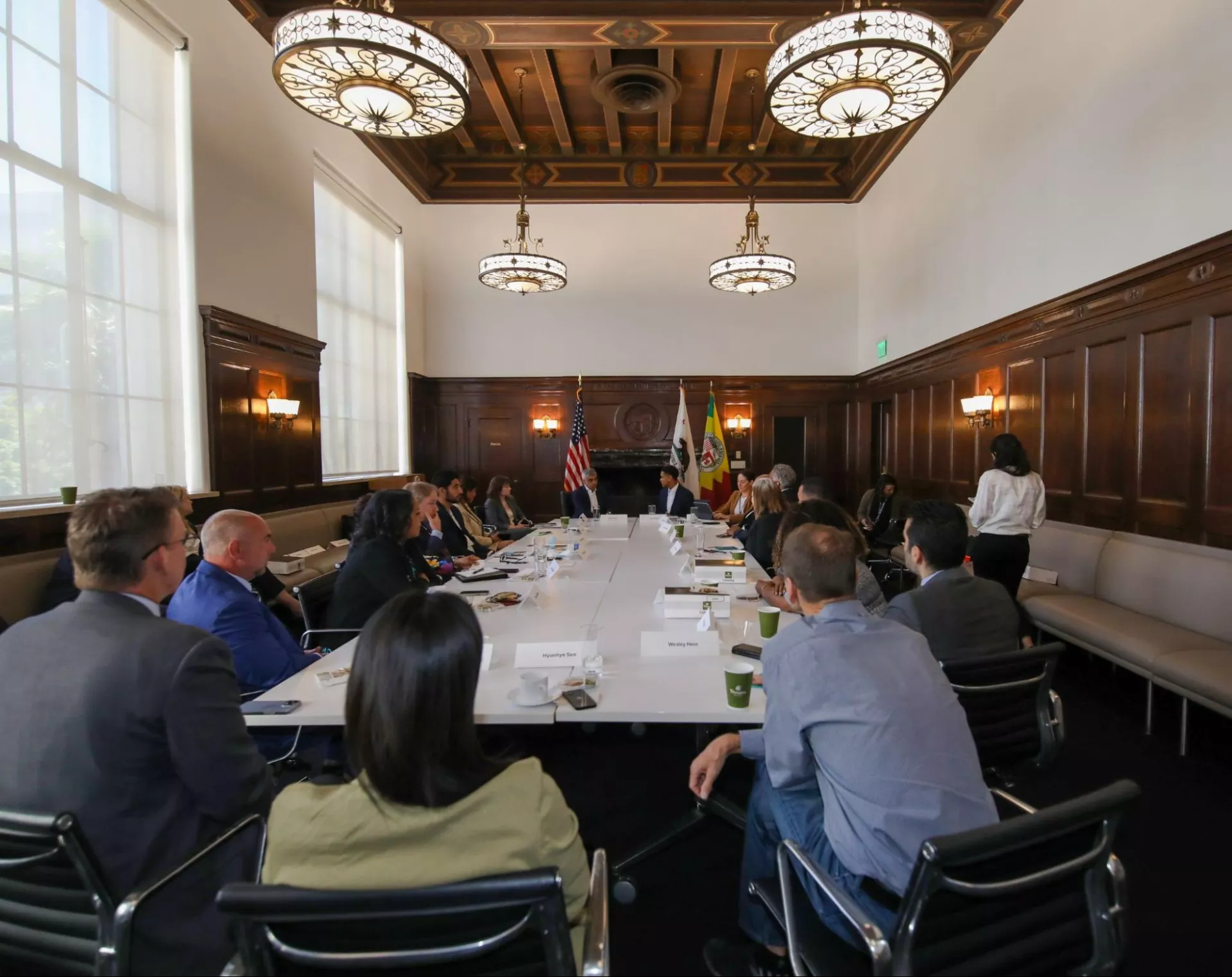 Health experts, attorneys, law enforcement and cannabis entrepreneurs joined DCR staff and London Mayor Sadiq Khan to discuss the Los Angeles experience in cannabis legalization, business licensing and regulation in the press room at Los Angeles City Hall.