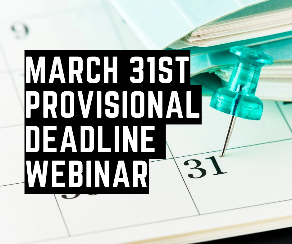 Provisional Deadline and Annual Licensing Webinar