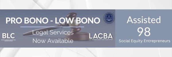 Pro Bono - Low Bono Legal Services: Assisted 98 Social Equity Entrepreneurs