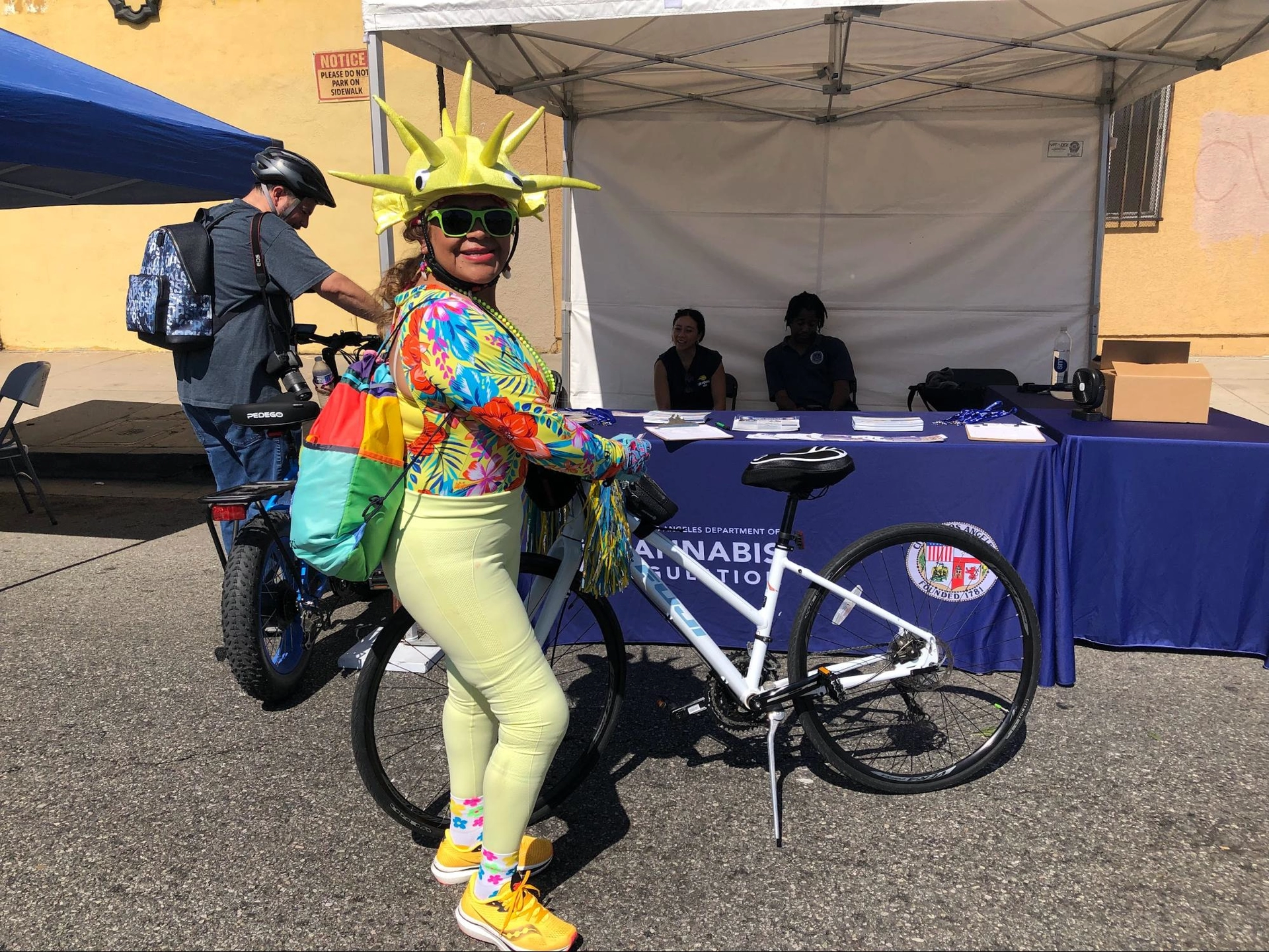 Woman with a bike