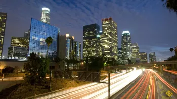 Los Angeles Skyline and Freeway