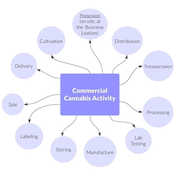 Commercial Cannabis Activity Infographic; see point #1