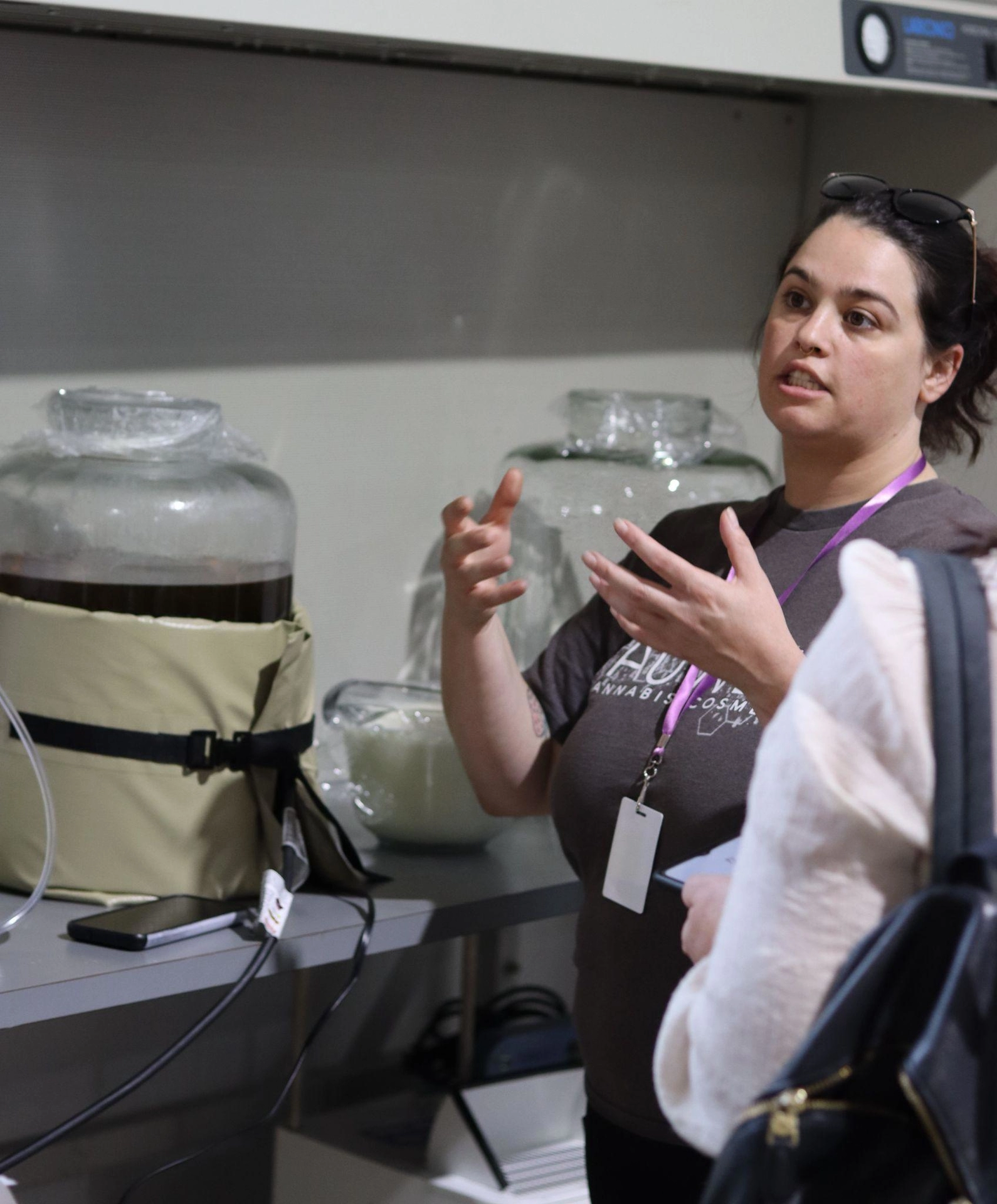 Pauwels Cannabis Cosmetics’ COO and co-founder Tiffany Andersen explains the process of making the company liniment cream.