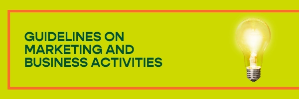 Guidelines on Marketing and Business Activities graphic: a light bulb