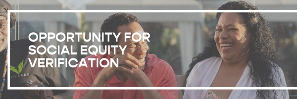 Opportunity for Social Equity Verification, Image of a man and woman laughing together