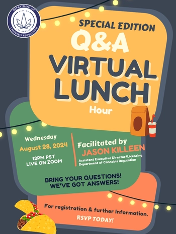 Q&A Virtual Lunch Hour, August 28th at noon
